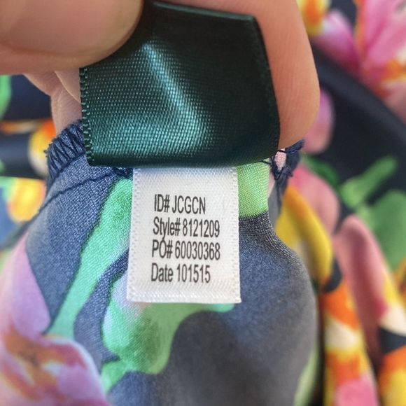 Ralph Lauren Satin Slip Floral Print Sz M - Picture 6 of 7